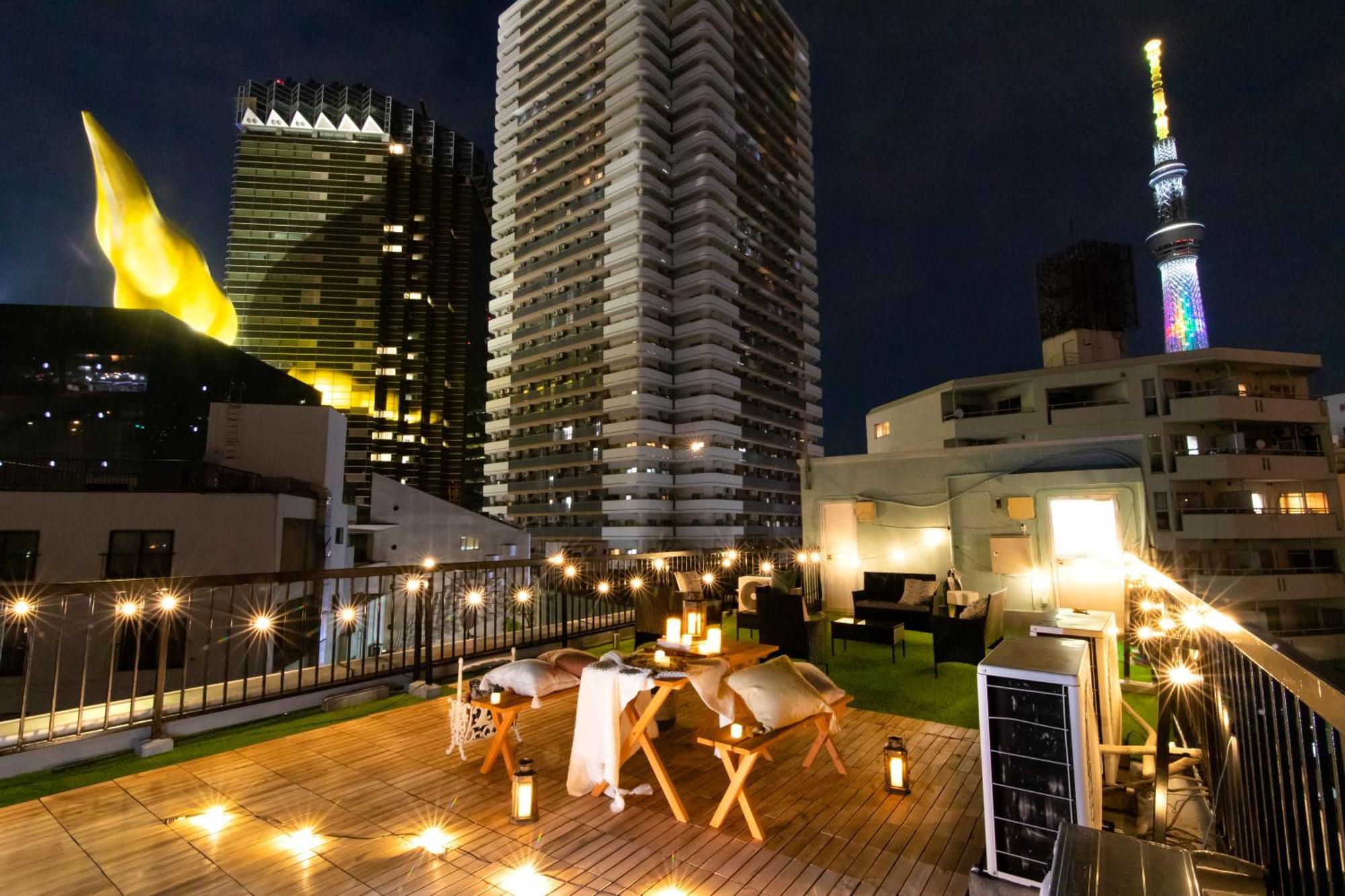 Meee Asakusa3F4F 浅草徒歩3分 140平米max22名 無料駐車場 屋上絶景 渋谷直通 Tokio Buitenkant foto